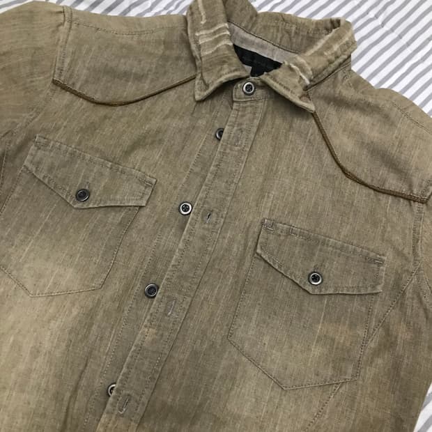 Schlüssel distressed western shirt