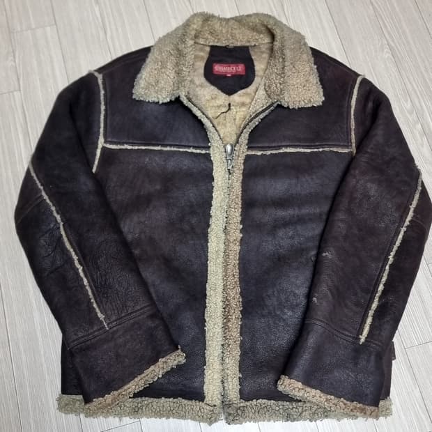 90년대 빈티지 체이스컬트 양털 무스탕 자켓 브라운(100)