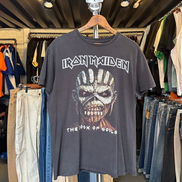 아이언 메이든 락밴드 프린팅 티셔츠