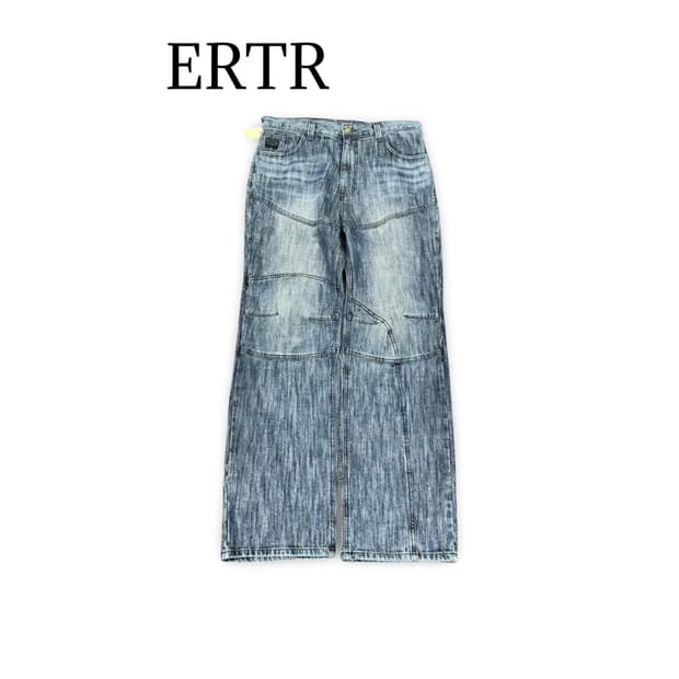 (32)ERTR 빈티지 워싱 와이드 데님 팬츠