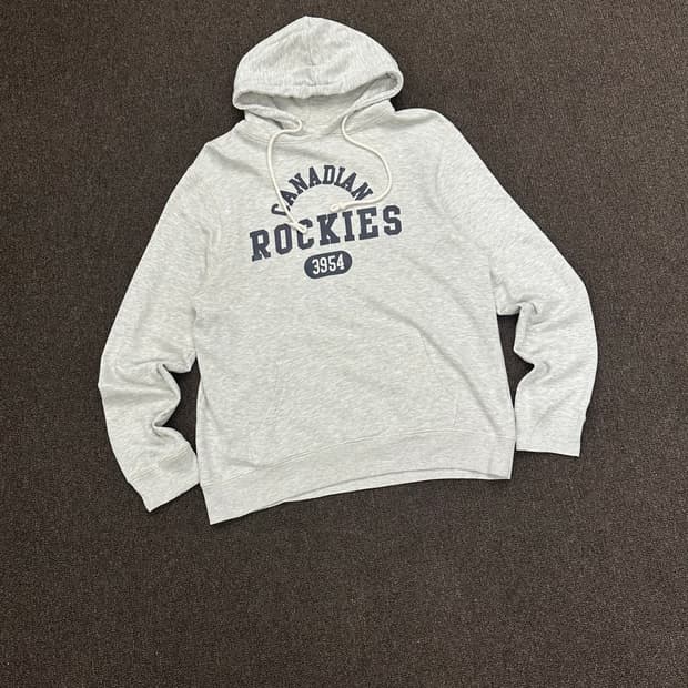 XL)Japanese vintage 헤더 그레이 프린팅 후디