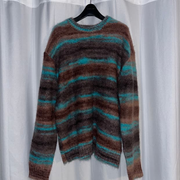 우영미 헤어리 모헤어 니트