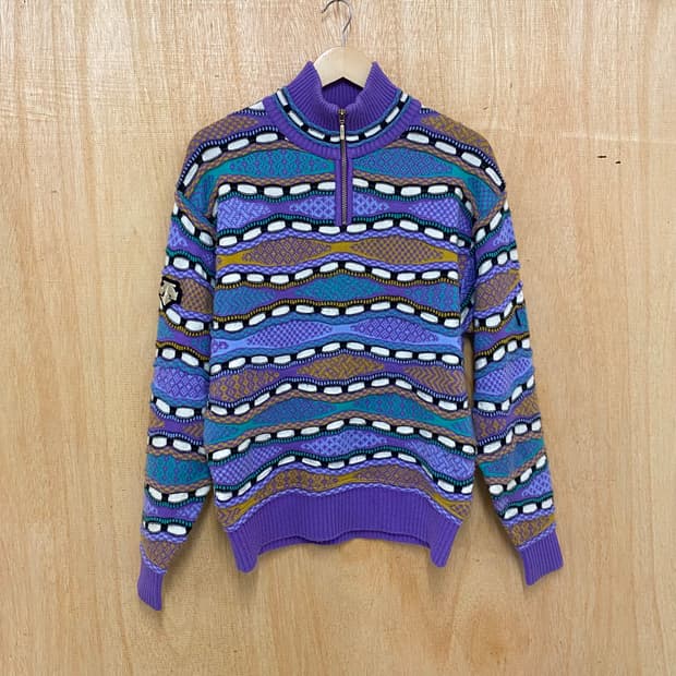 90s DESCENTE cable knit 90년대 데상트 케이블 니트