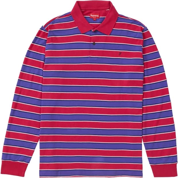 슈프림 마젠타 스트라이프 롱슬리브