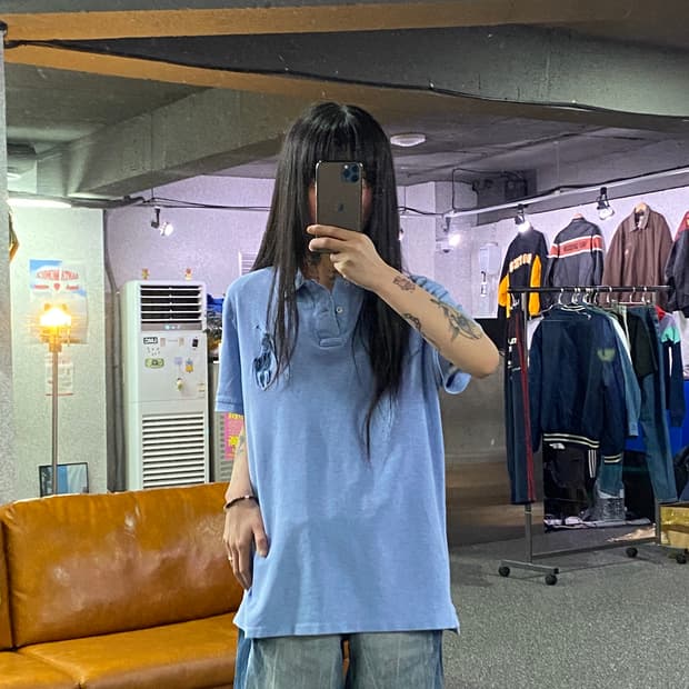 폴로랄프로렌 빅포니 소라색상 pk카라넥티 B5542