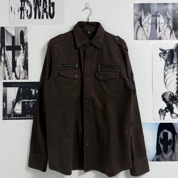 00s pocket detail shirts 