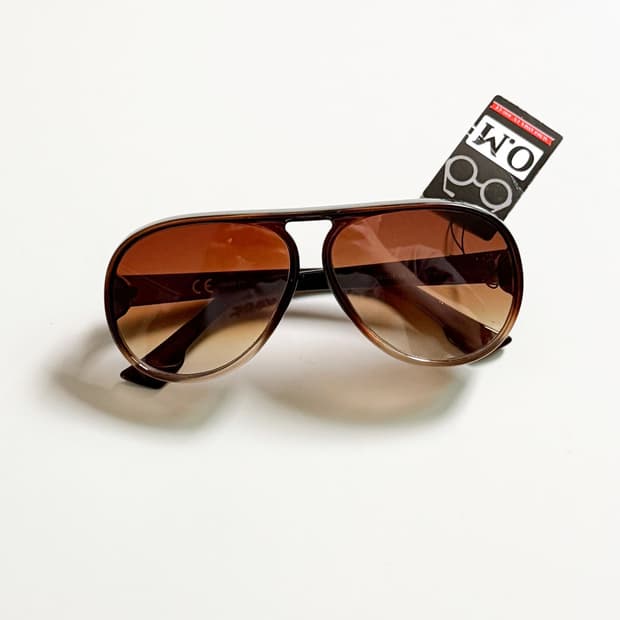 90s O.M 볼드 에비에이터 그라데이션 틴트 빈티지 선글라스