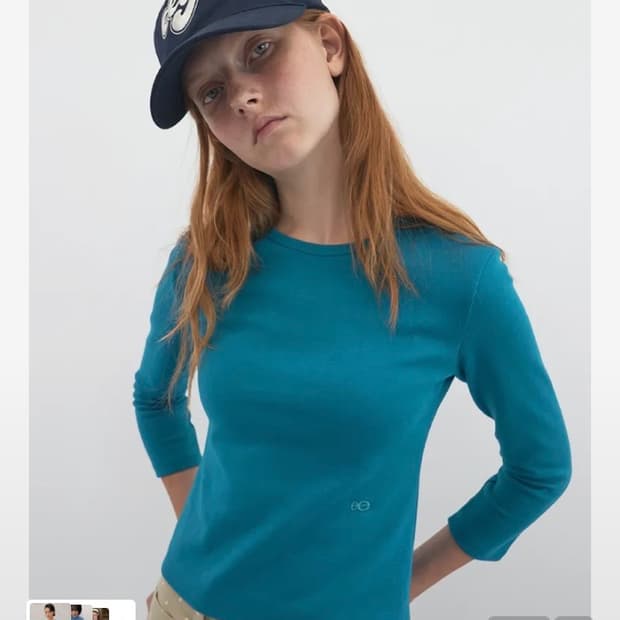 엔조블루스 베이직 3/4 슬리브 셔츠 Cobalt Blue