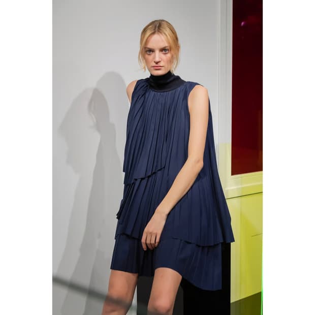 파비아나필리피 플리츠 티어드 원피스