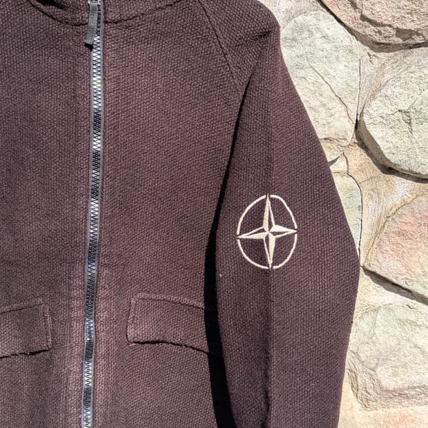 00s 스톤아일랜드 니트 가디건 후드집업