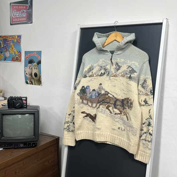 Lauren Ralph Lauren 80s Vintage램스울스키핸드니트