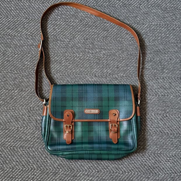 폴로 랄프로렌 블랙와치 메신저 숄더백