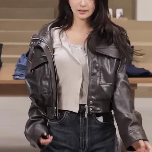 자라 레이스 콤비 탑 재킷 (샌드 그레이 /M 사이즈)