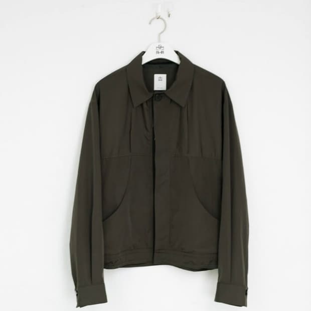 폴리테루 나일론 트러커 자켓 브라운