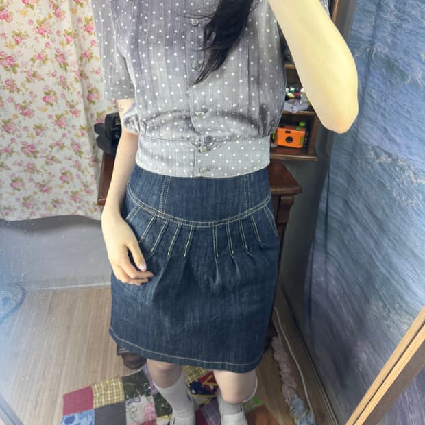 땡땡이 빈티지 셔츠