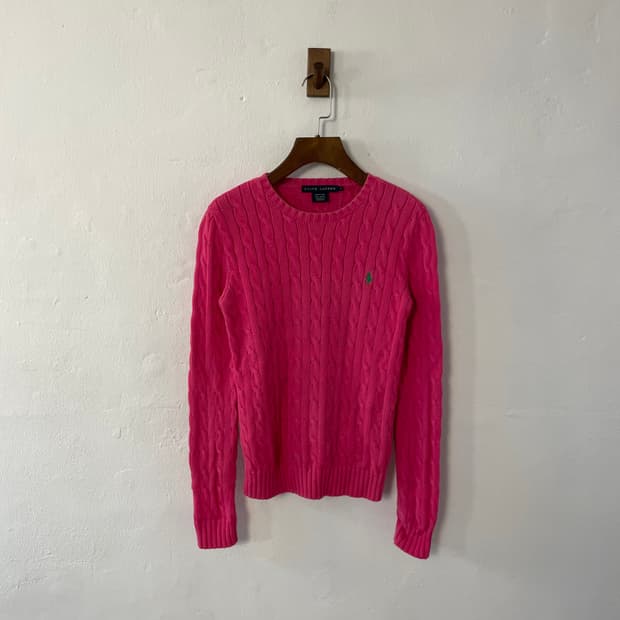 폴로 케이블 니트 