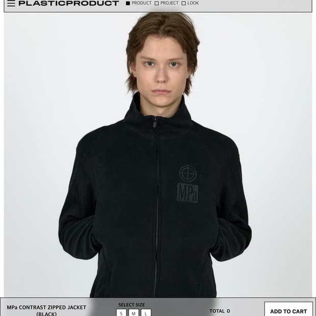 MPa CONTRAST ZIPPED JACKET (BLACK)