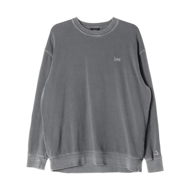 LEE 차콜 피그먼트 빅로고 맨투맨 XL