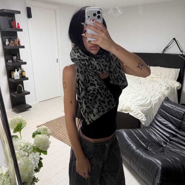 Toh 레오파드 목도리