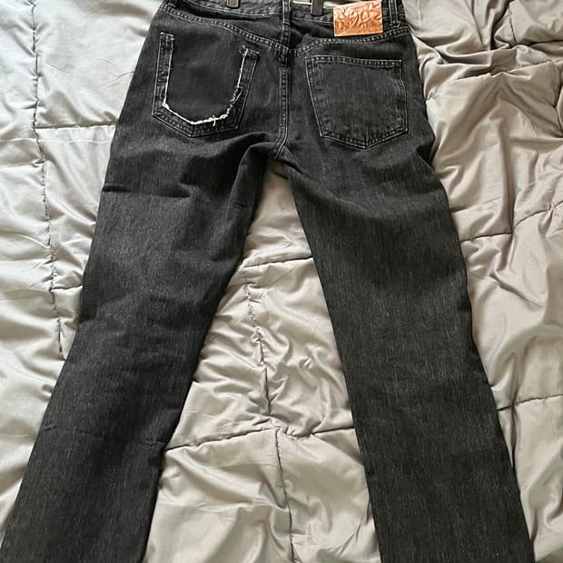 서피스에디션 (M) straight denim pants black