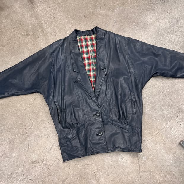 90’s 독일 Yessica 오버핏 가죽 자켓