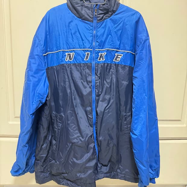 나이키 빈티지 올드스쿨 블루 네이비 바람막이 자켓 점퍼
