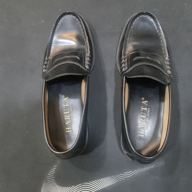 하루타(HARUTA) 906 페니 로퍼 블랙 (260 EEE)