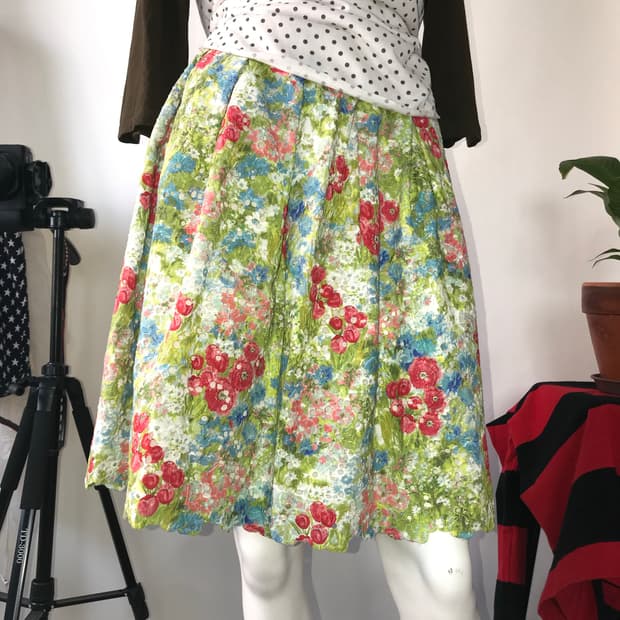 BON MERCERIE Flower Punching Skirt
