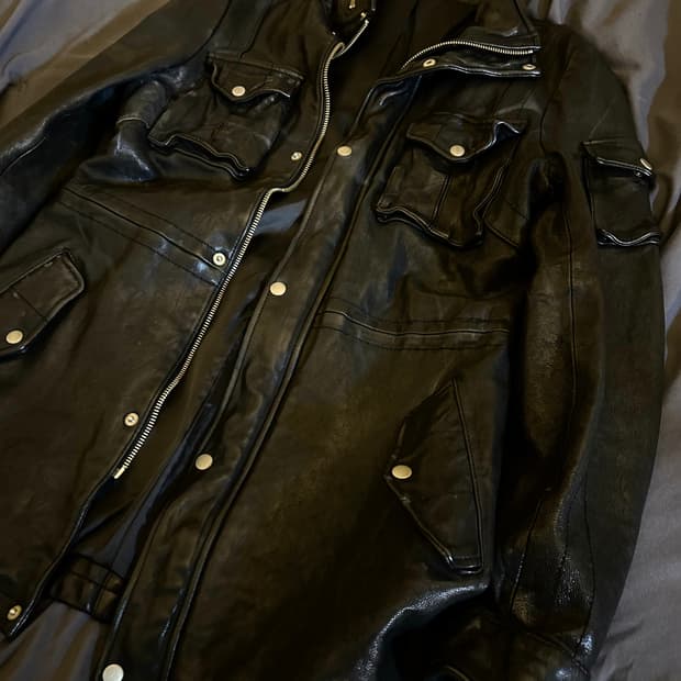 Sheep Skin Leather Coat Jacket