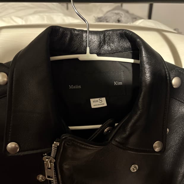 마뗑킴 양가죽 레더자켓