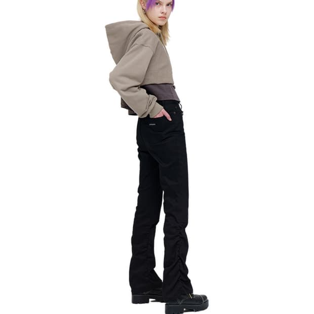 러닝하이 셔링 부츠컷 팬츠 SHIRRING BOOTS CUT PANTS