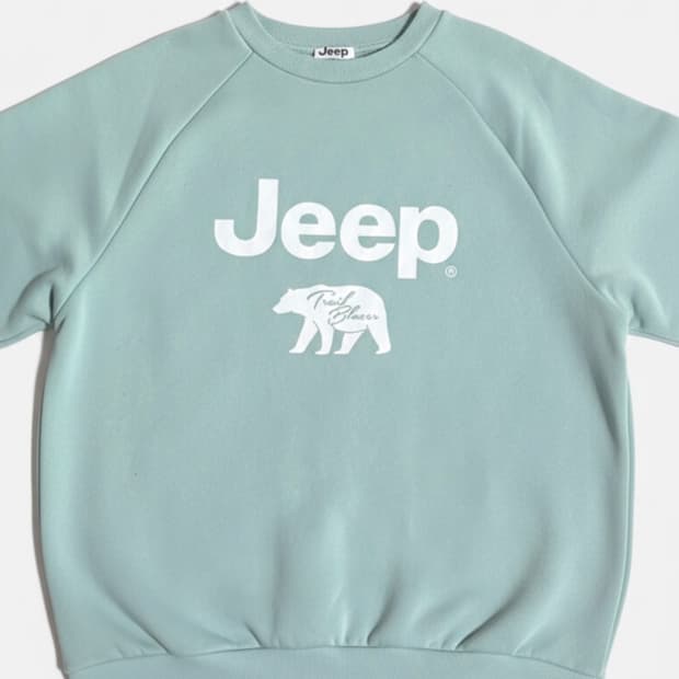 jeep fleece-lined sweatshirt mint