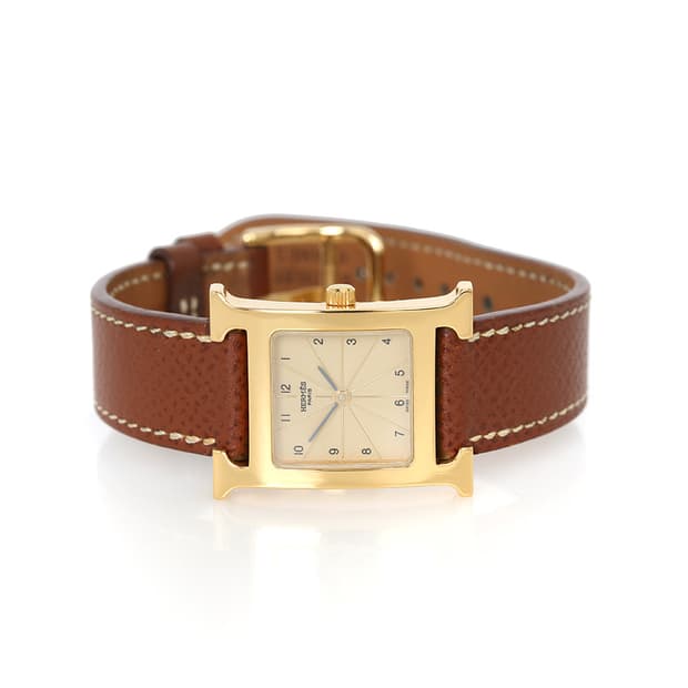 에르메스 골드 에르 워치 H-OUR 시계 Heure H 미디엄 HH1.2