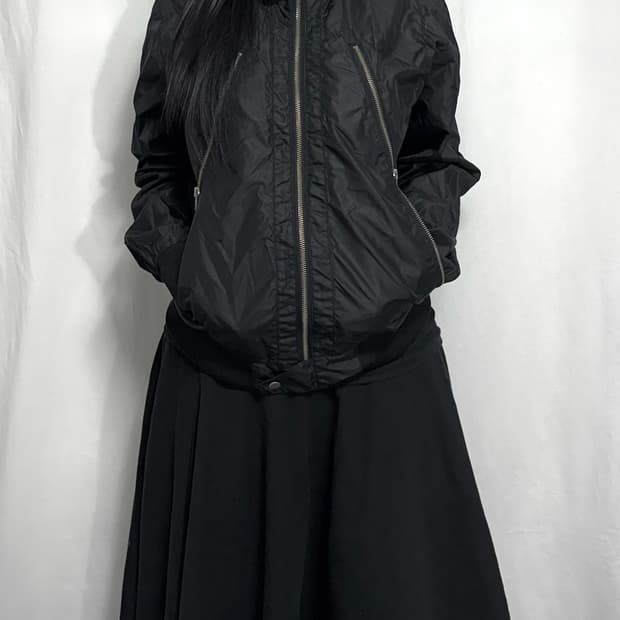 Asymmetrical zipper detail jacket