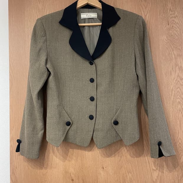 일본 빈티지 클래식 배색 자켓