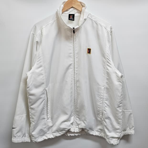 나이키 테니스 화이트 바람막이 자켓 M 100~105