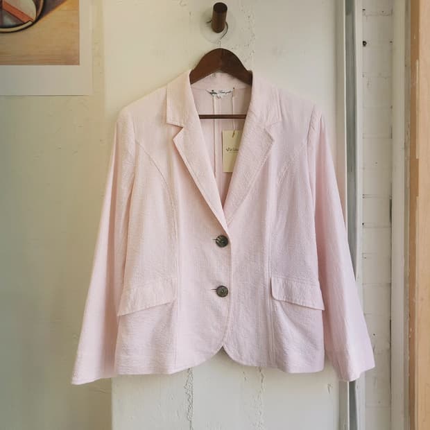 Sonia gilles 시어서커 핑크 면자켓