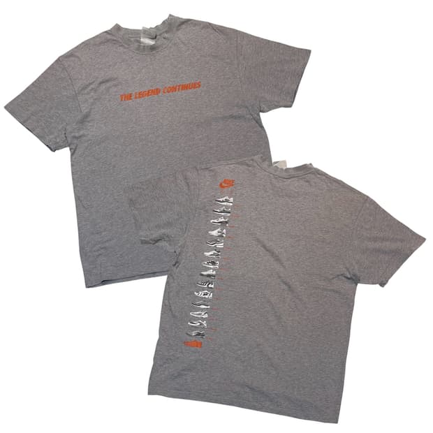 00s 나이키 에어 아카이브 빈티지 반팔 티셔츠 그레이