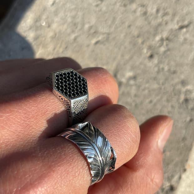 페더 오픈 실버 링 925 / 남자반지 오픈링