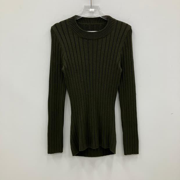 MM6 메종 마르지엘라 카키 리브드 니트 스웨터 XL