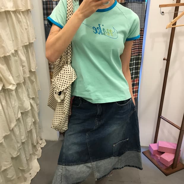 나이키 민트 링거 반팔 티셔츠