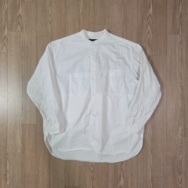 vulcain 화이트 루즈핏 헨리넥 셔츠