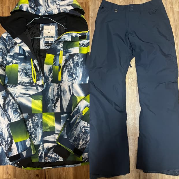 퀵실버 스키 보드 L 100 스키복 보드복 상하 바지 자켓 세트 오클리