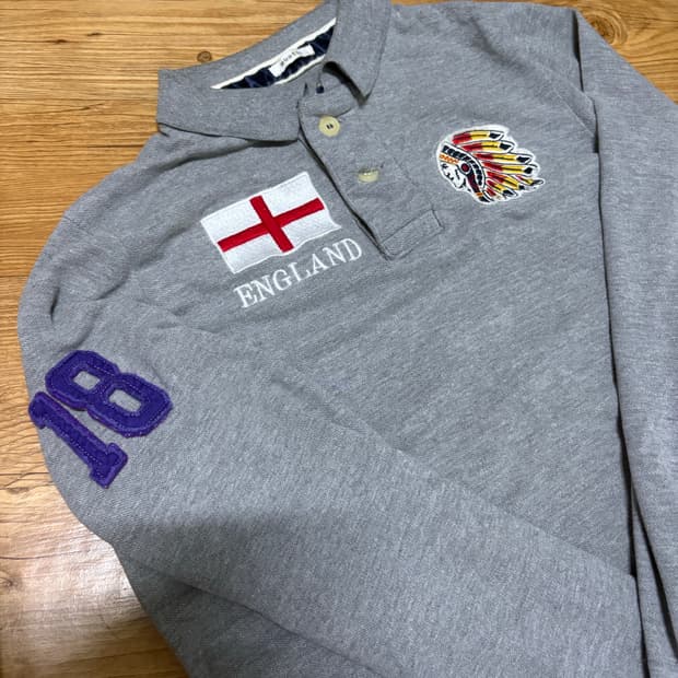 아베크롬비 자수패치 카라 롱슬리브