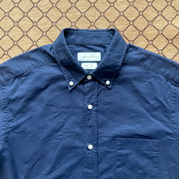 Massimo Dutti 네이비 버튼다운 셔츠