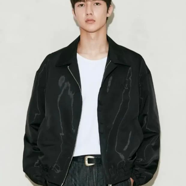 (XL)미나브 필름 트월 봄버 자켓 블랙