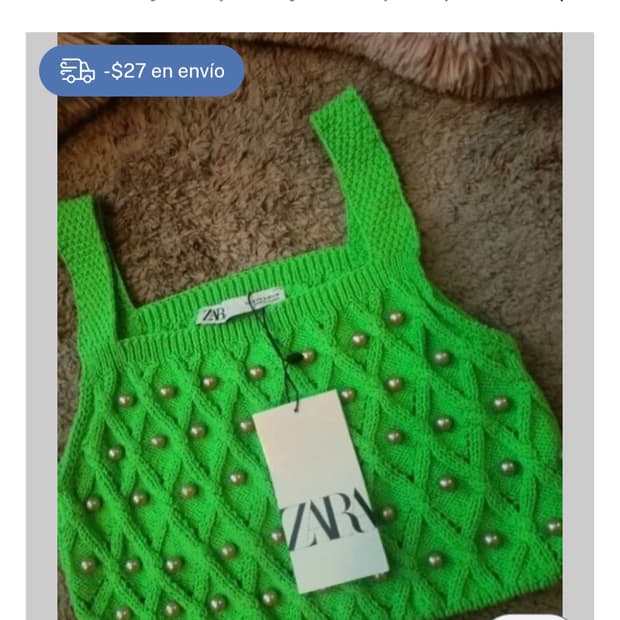 L) 자라 ZARA L사이즈 진주 니트 뷔스티에