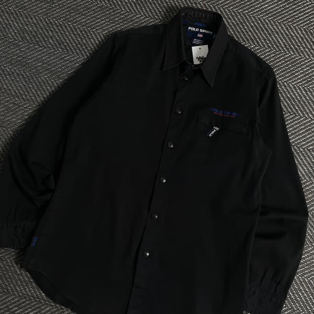 00s 폴로스포츠 올드스쿨 포켓 로고 셔츠y 3598