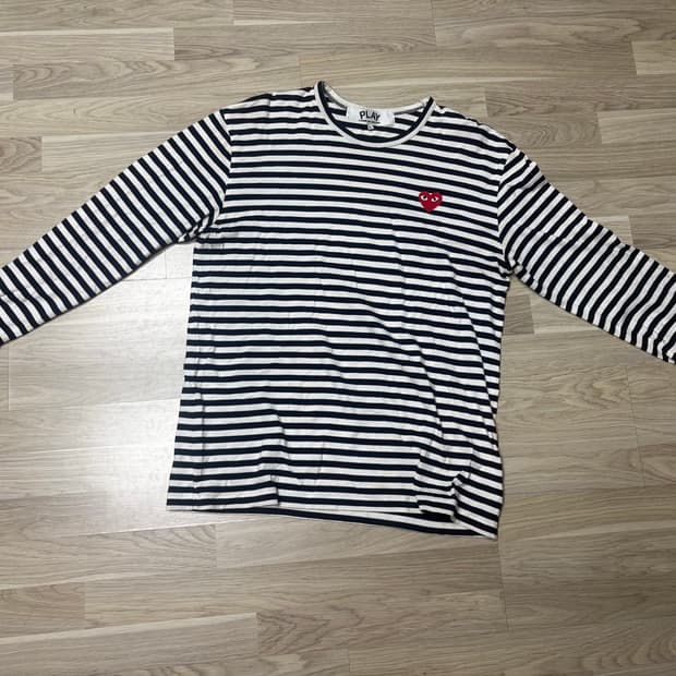 꼼데 가르송 스트라이프 티 xl