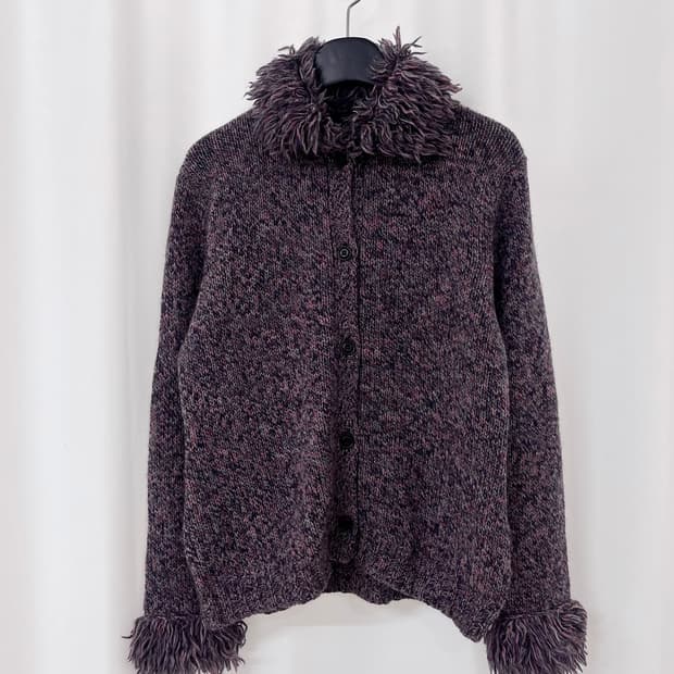 ANITA JOVIS fur trim cardigan 